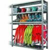 Metalsistem racks with hangers for clothes