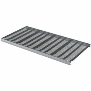 Shelves with perforated galvanized steel covers