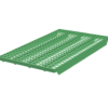 Perforated plastic shelf cover, green
