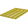 Perforated plastic shelf cover, yellow