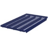 Perforated plastic shelf cover, blue