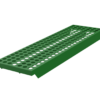 Perforated plastic cover, green