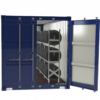 Racks for storing tires in containers