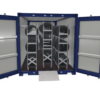 Racks for storing tires in containers