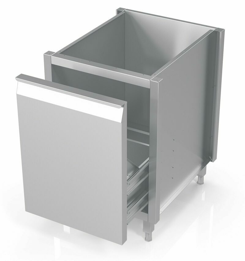 Module with a large drawer for garbage