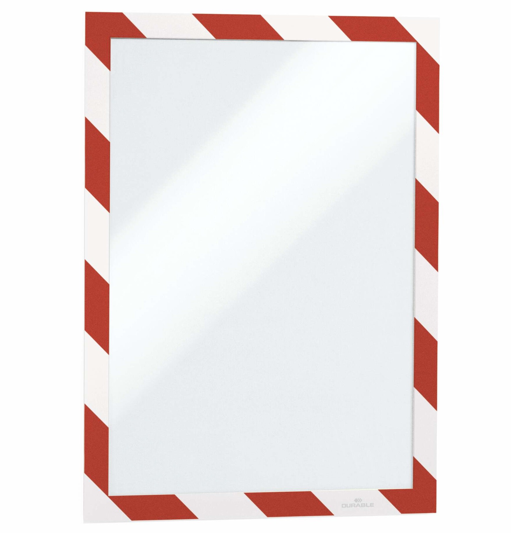 Self-adhesive double-sided A4 information frames in warning colors