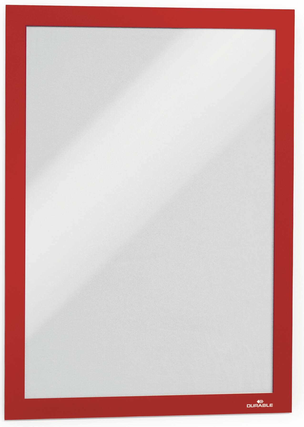 Czerwona, dwustronnie samoprzylepna ramka magnetyczna formatu A4