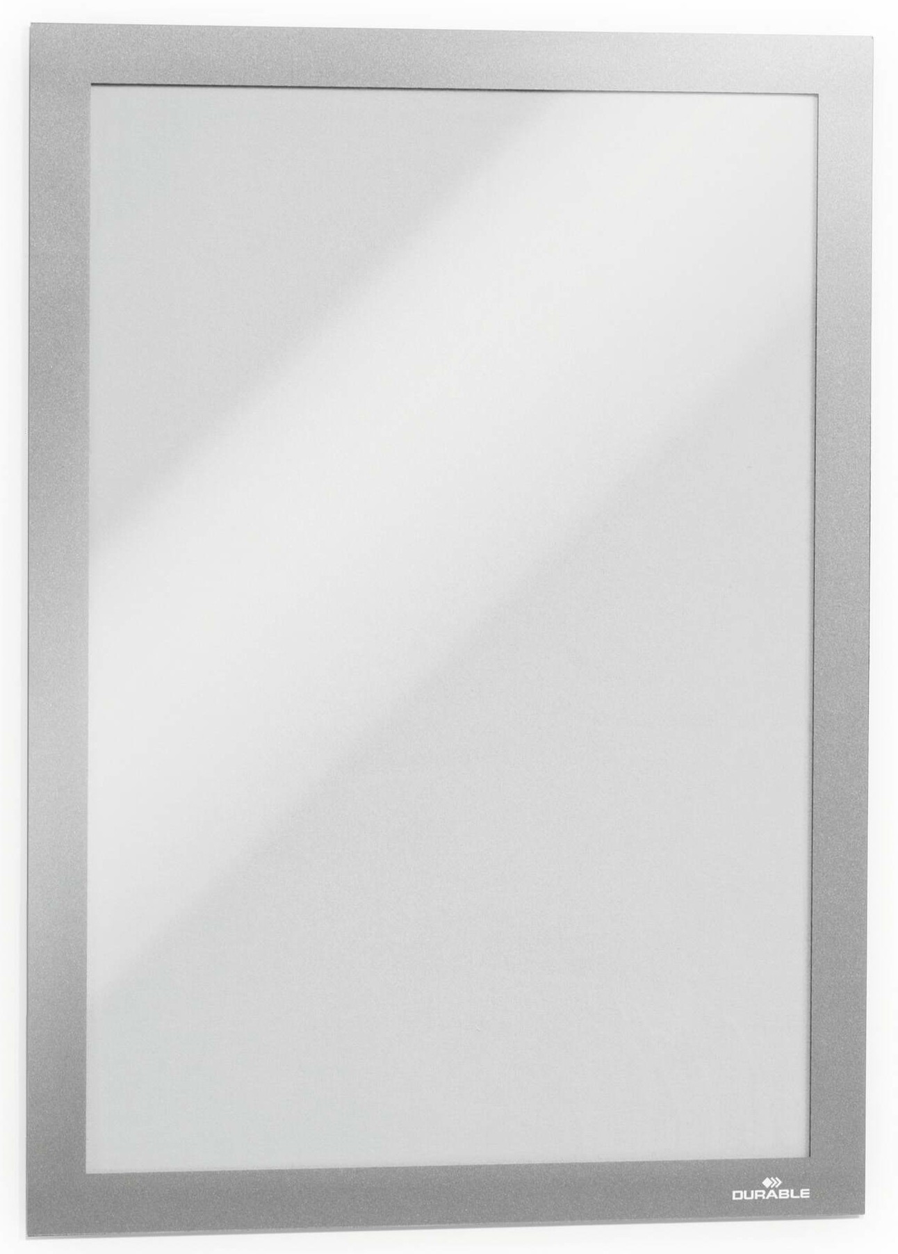 Dwustronnie samoprzylepna ramka magnetyczna formatu A4 w kolorze srebrnym