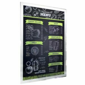 A3 double-sided magnetic frames for sunny showcases with silver frames