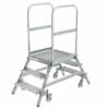 2x3-step double-sided sliding lift with mesh galvanized steel steps