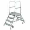 2x4-step double-sided sliding riser with ribbed aluminum steps