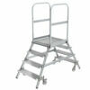 2x4-step double-sided sliding lift with mesh galvanized steel steps