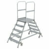 2x5-step double-sided sliding riser with ribbed aluminum steps