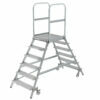 2x6-step double-sided sliding lift with mesh galvanized steel steps