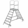 2x8-step double-sided sliding lift with mesh galvanized steel steps