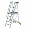 6-step folding ladder with landing