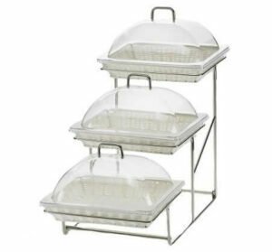 Three-level stands for GN 1/2 dishes and woven baskets T0572