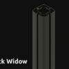 154 Black Widow-Haube, schwarzer RAL9005-Rahmen