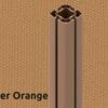 155 Bitter Orange gaubtas, Vario spalvos rėmas