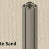160 Weißer Sand, Rahmen Grau RAL9007