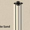 160 White Sand, Polished glossy RAL9005 frame