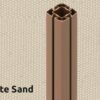 160 Weißer Sand, kupferfarbener Rahmen