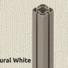 167 Natural White kapuce, pelēks RAL9007 rāmis