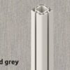 168 Lead grey gaubtas, Baltas RAL9007 rėmas