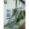 Side aluminum stairs