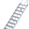 Escalier 10 marches en aluminium avec main courante