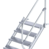 4-step aluminum staircase with handrail