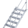 6-step aluminum staircase with handrail