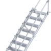 8-step aluminum staircase with handrail