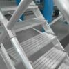 Finely fluted aluminum steps