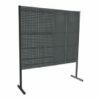Anthracite-colored frames with 1,5m anthracite-colored perforated walls for hanging boxes