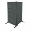 Anthracite-colored frames with 2m anthracite-colored perforated walls for hanging boxes