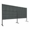 Anthracite-colored frames with 1,5m anthracite-colored perforated walls for hanging boxes
