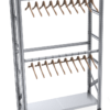 Wall-mounted two-level racks for clothes 1982x400mm, base module
