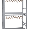 Two-level racks for clothes 1982x500mm with centrally mounted hanger, base module