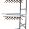 Two-level racks for clothes 1982x500mm with a centrally mounted hanger, plug-in module