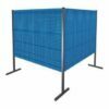 Anthracite colored frames with 1,5m blue perforated walls for hanging boxes