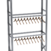 Wall-mounted three-level clothes racks 2510x400mm, base module