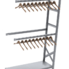 Wall-mounted two-level racks for clothes 1982x400mm, plug-in module