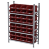 1430x500x1982mm rack with 4 shelves and 32 boxes Bull5