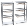 Three-level racks for clothes 2510x500mm with a centrally mounted hanger