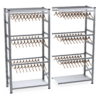 Three-level racks for clothes 2510x600mm with double-sided hangers