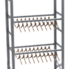 Three-level racks for clothes 2510x600mm with double-sided hangers, base module