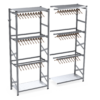Three-level racks for clothes 30390x500mm with a centrally mounted hanger