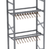 Three-level racks for clothes 30390x500mm with centrally mounted hanger, base module