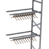 Three-level racks for clothes 30390x500mm with centrally mounted hanger, plug-in module